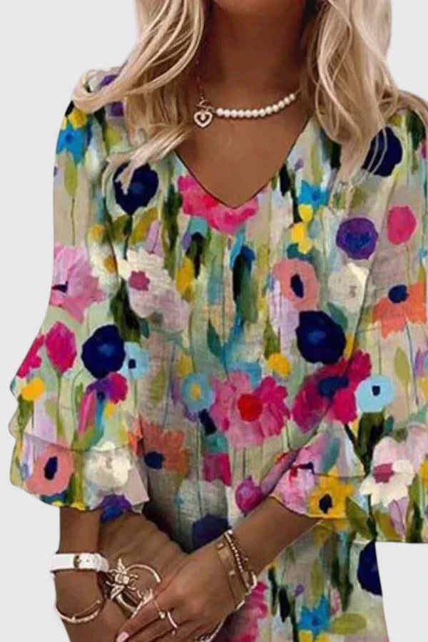 Abito Donna Raso Elegante Smanicato con Scollo a V