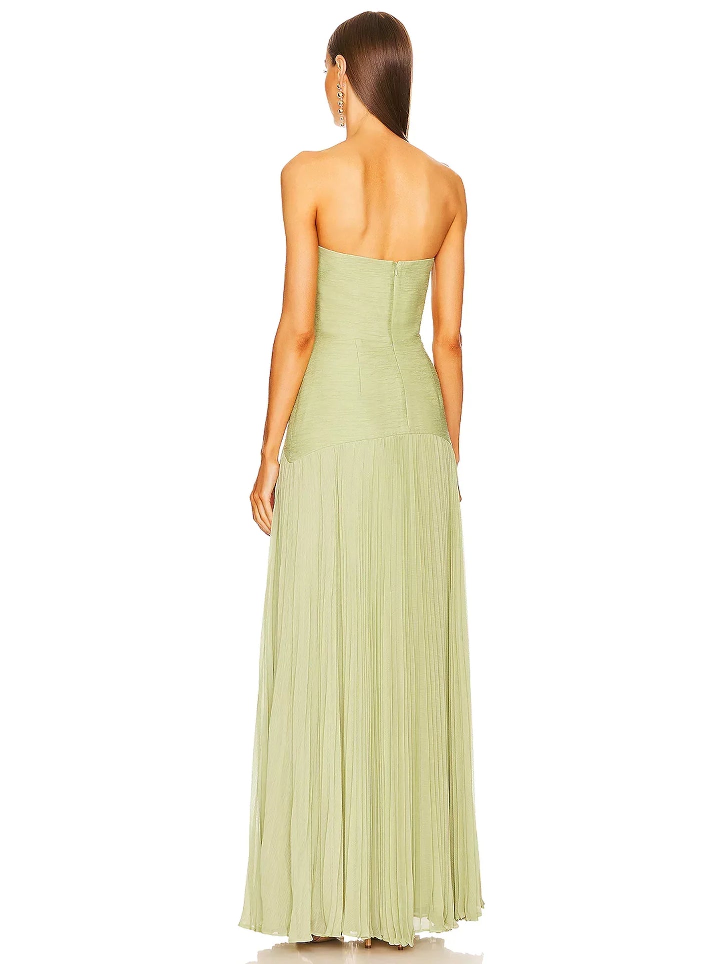 Abito Donna Maxi Smanicato Plissettato – Elegante