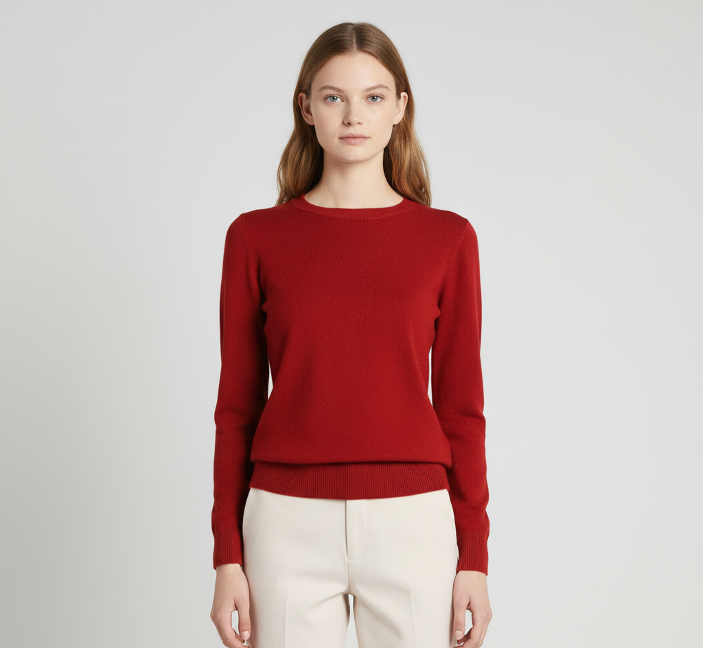 Maglione Donna Cashmere Slim Fit Manica Lunga – Elegante