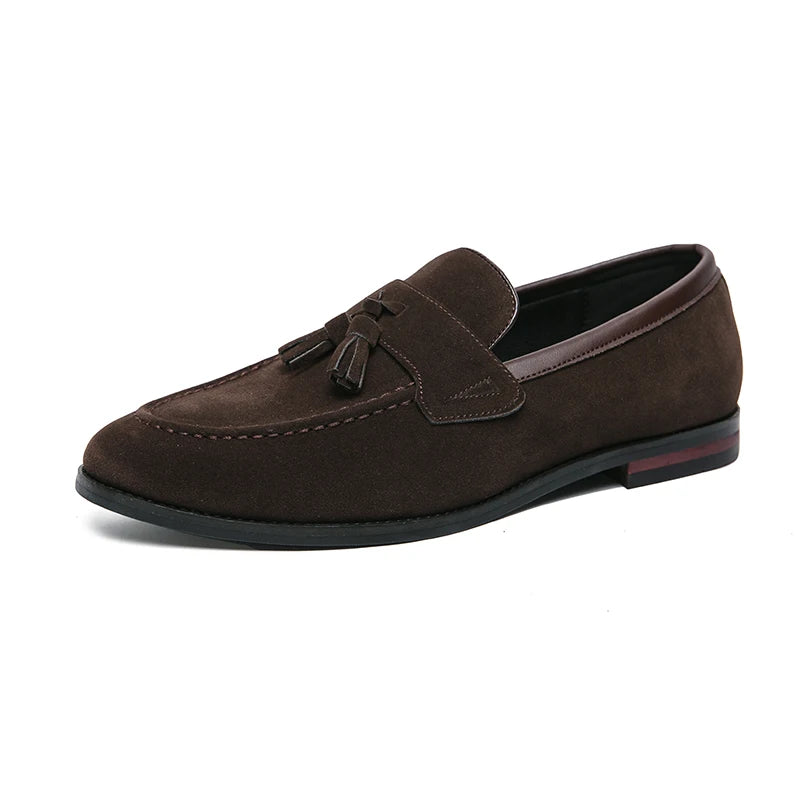 Mocassini Uomo Suede con Frange Casual per Passeggiata