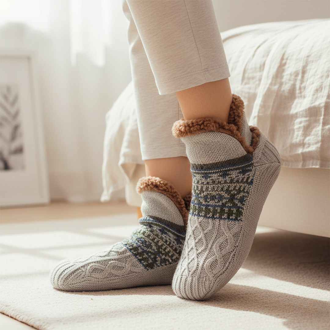 Calze Unisex Lavorate con Pelliccia