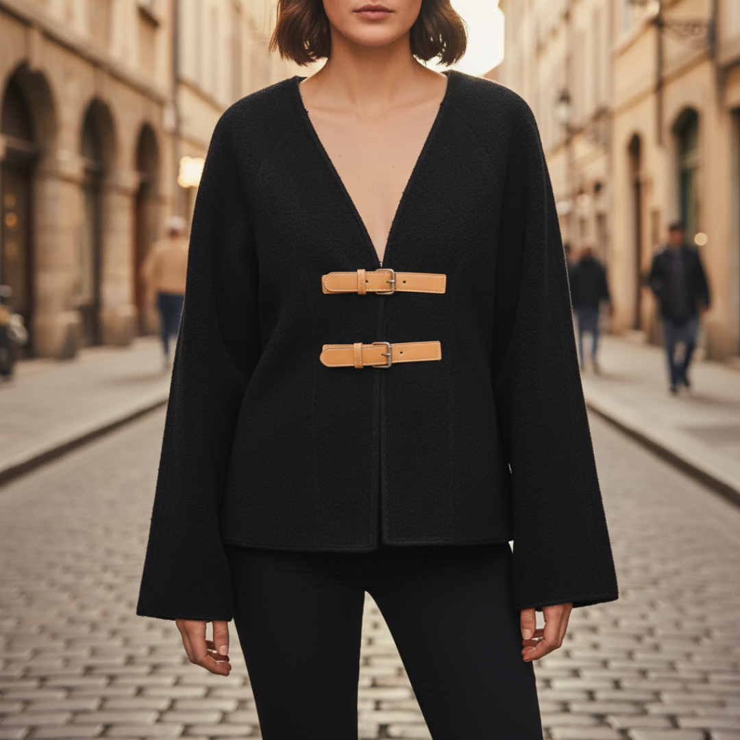Giacca Donna Misto Fibbie Elegante