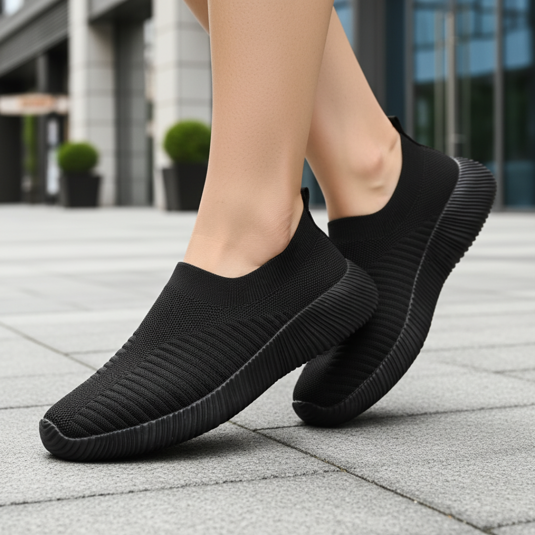 Scarpe da Passeggio Donna Slip-On in Maglia Traspirante Sneakers Basse