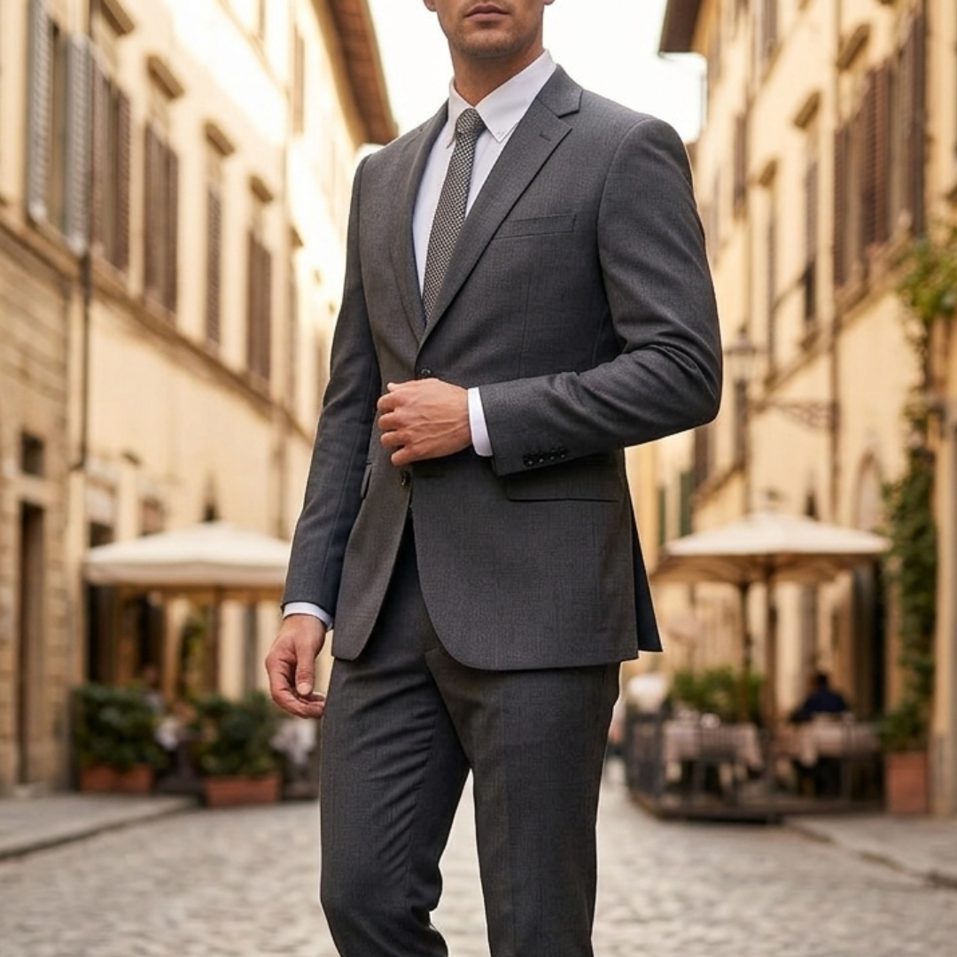 Giacca Blazer Uomo Slim Fit con Due Bottoni