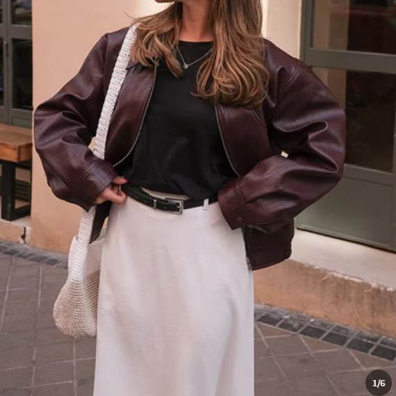 Gilet Donna Simili Cuir Vintage Smanicato con Bottoni