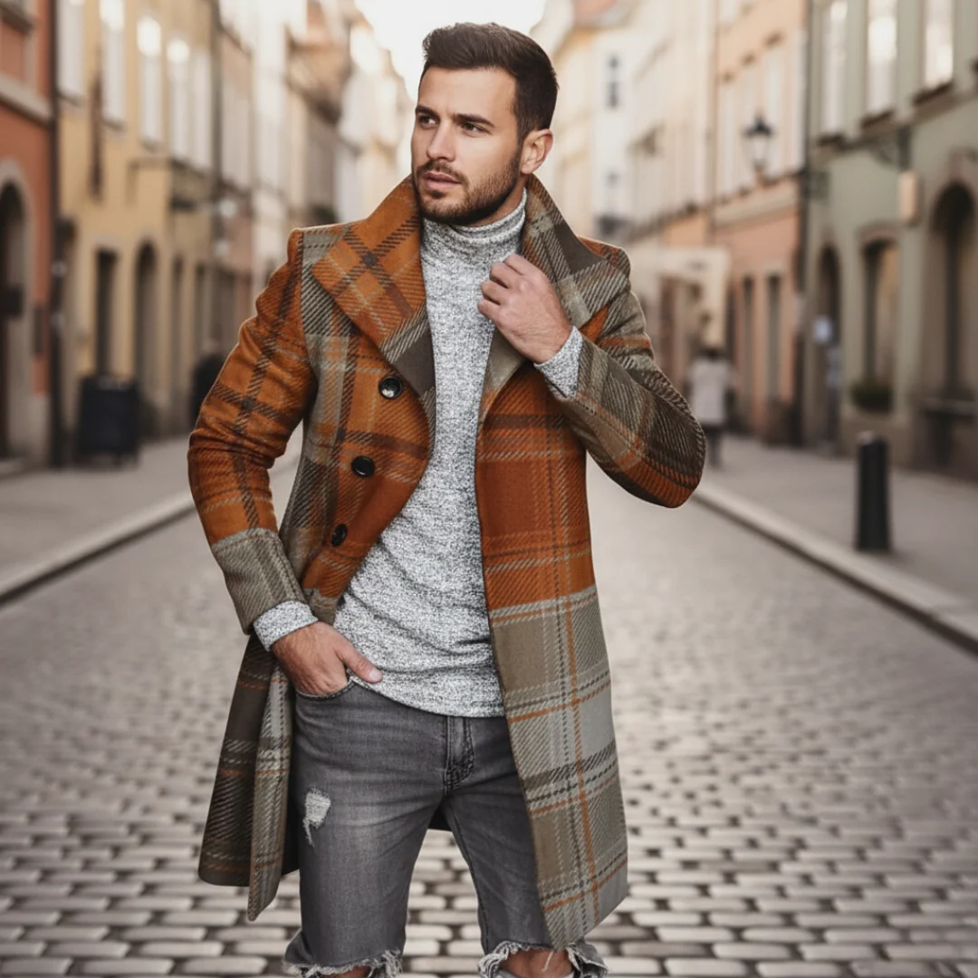 Cappotto Uomo a Quadri