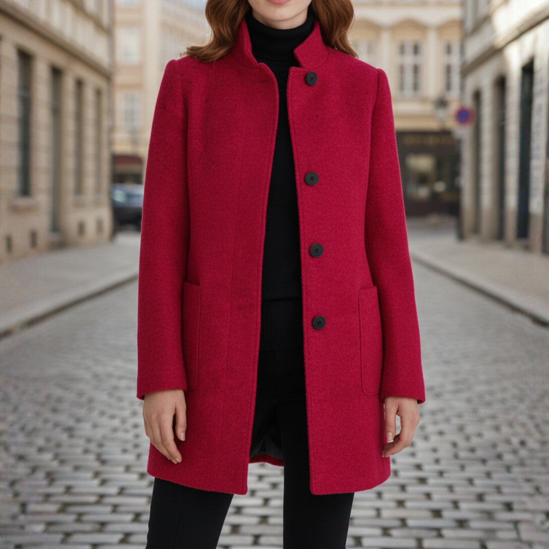 Cappotto Donna con Bottoni Neri