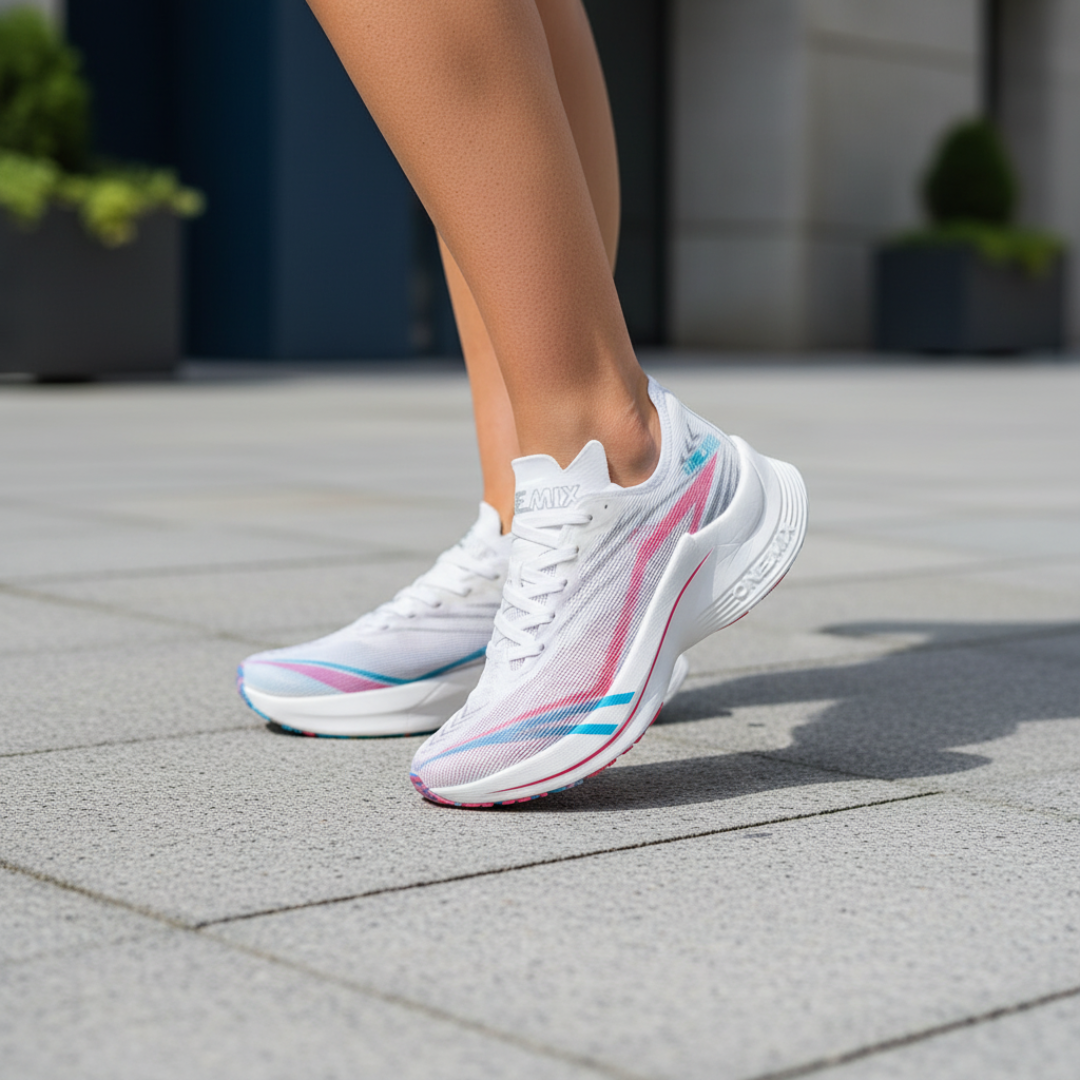 Scarpe da Running con Piastra in Carbonio per Maratona con Supporto Stabile