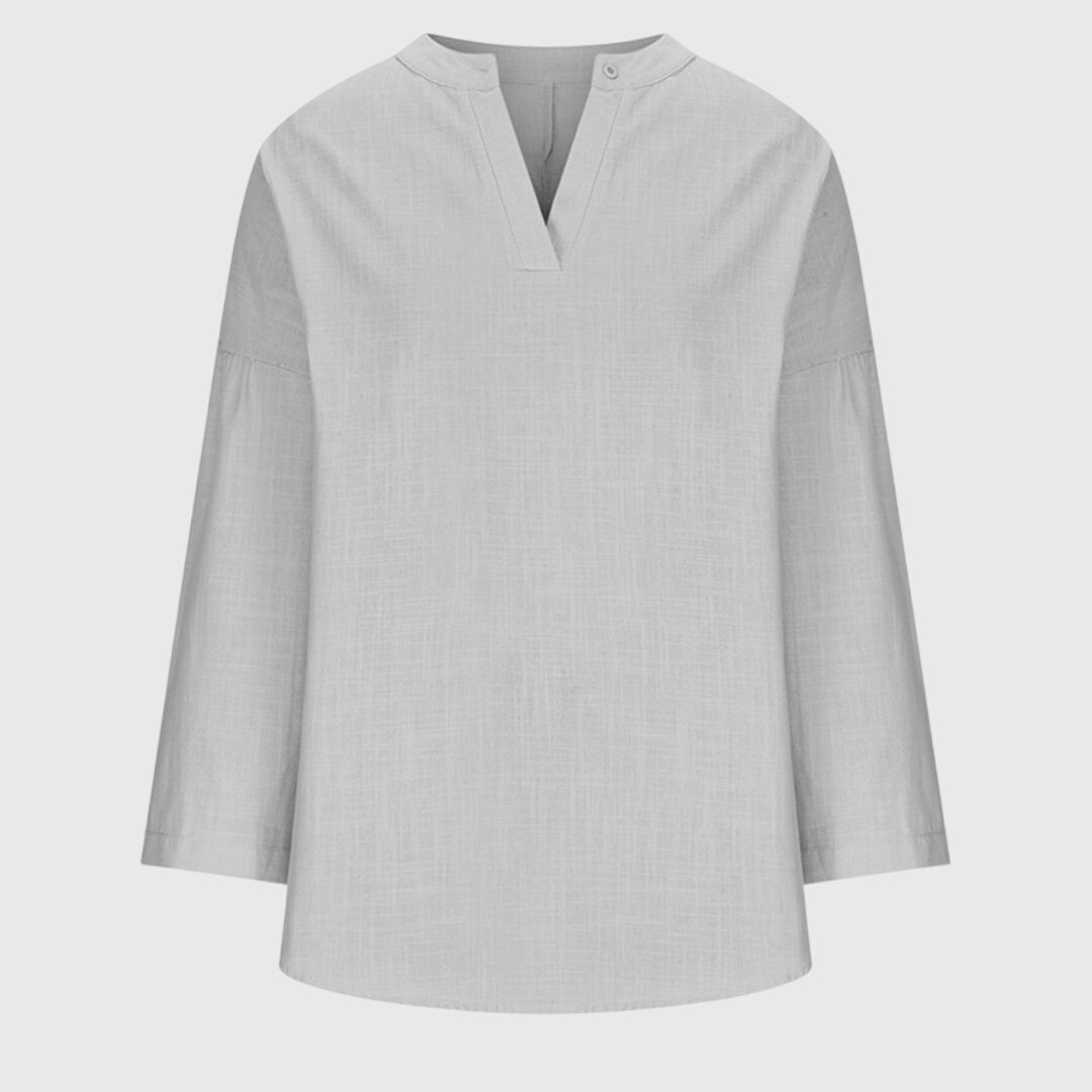 Camicia Donna Flowy Smanicata con Bottoni – Elegante