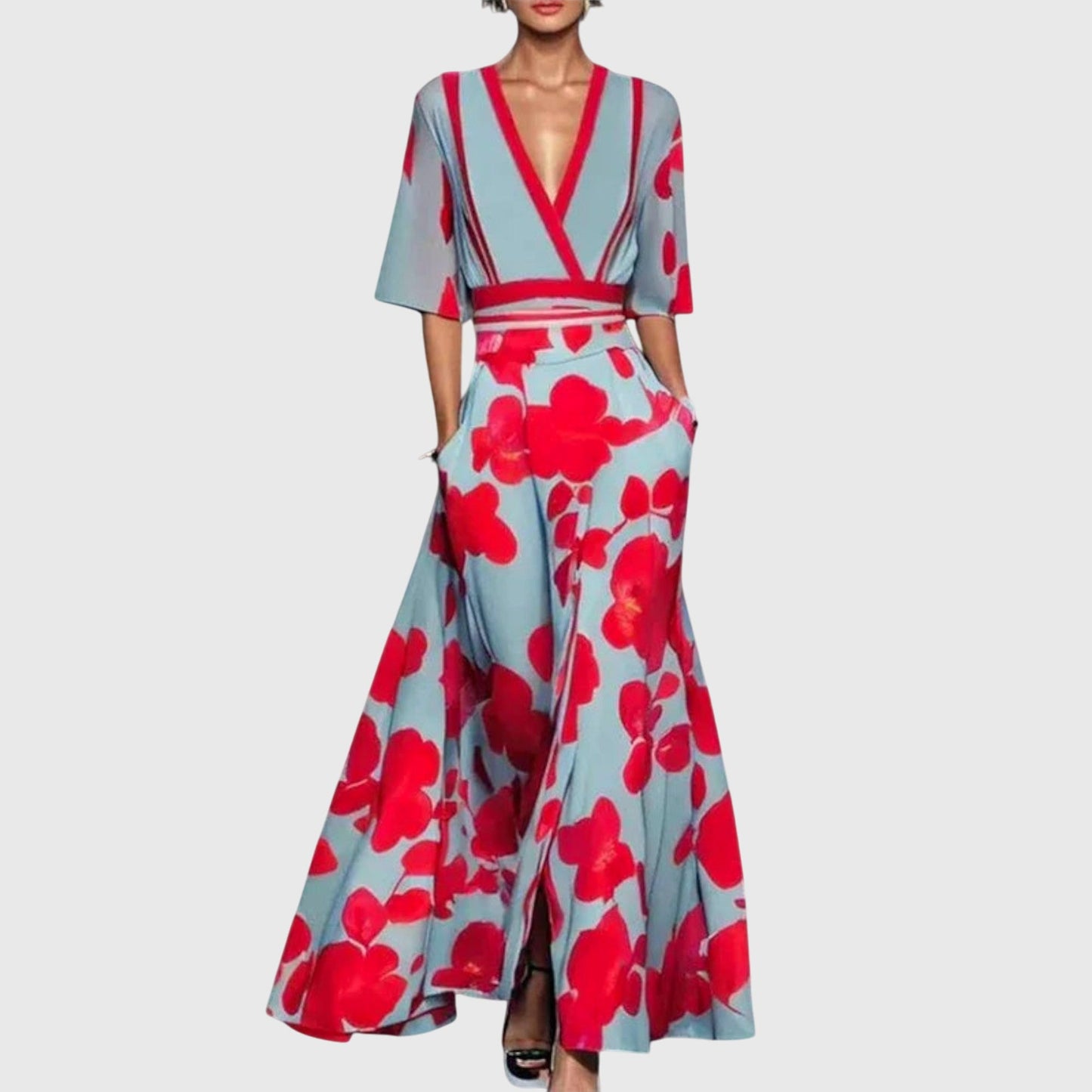 Abito Donna Elegante Velluto Smanicato Manica Lunga