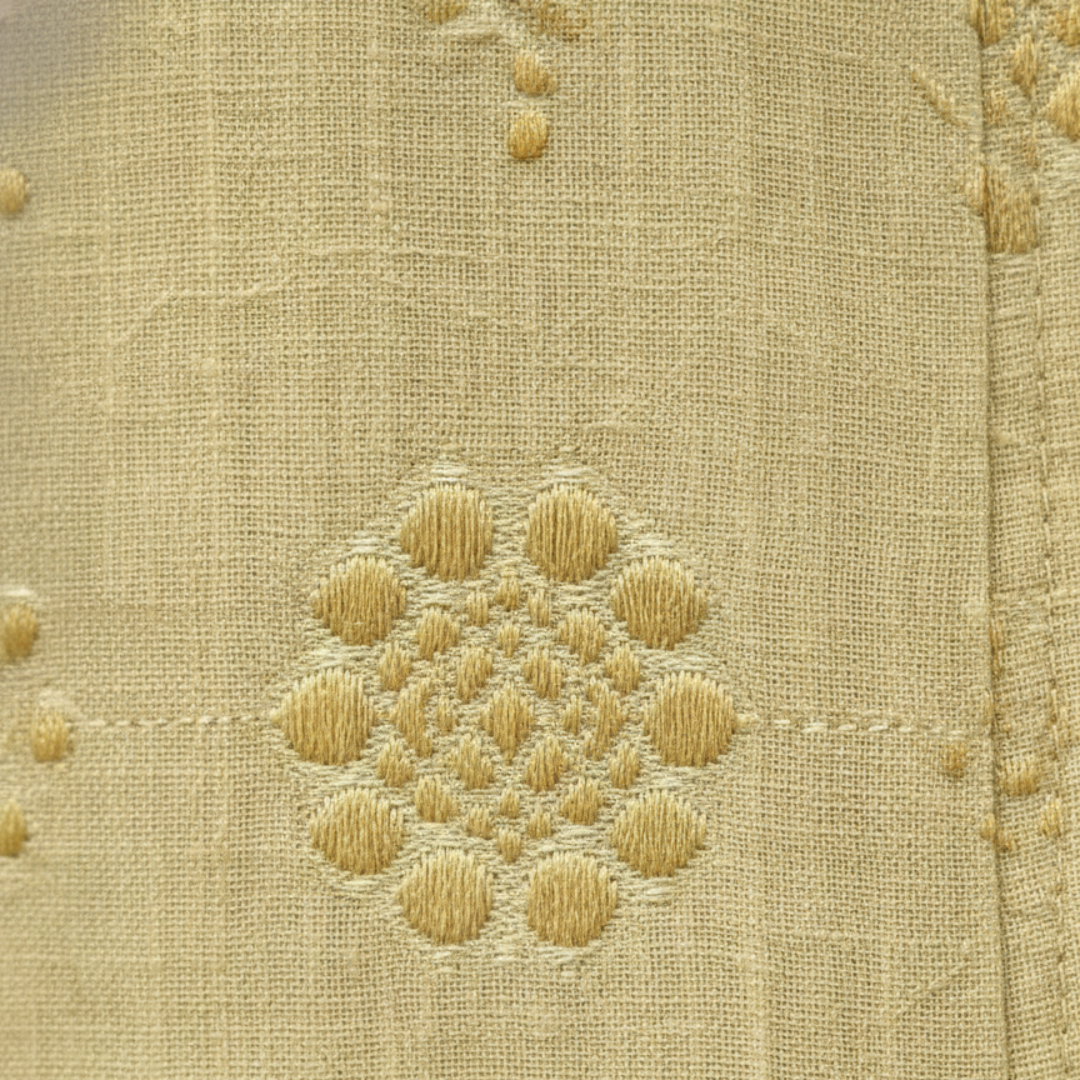 Abito Midi Donna in Cotone con Ricami Floreali