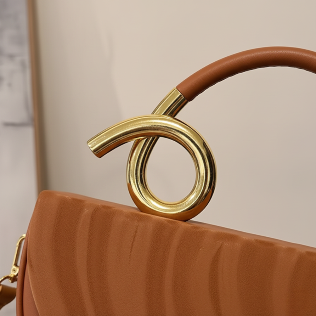 Borsa a Mano Donna con Manico Oro