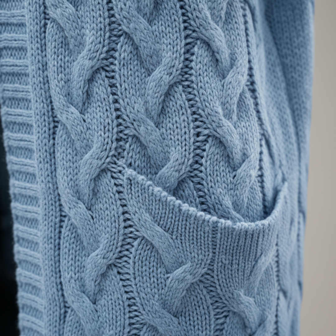 Cardigan Donna Lungo Con Tasche