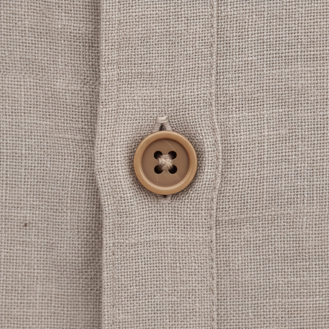 Camicia Uomo Manica Corta Casual Tessuto Misto