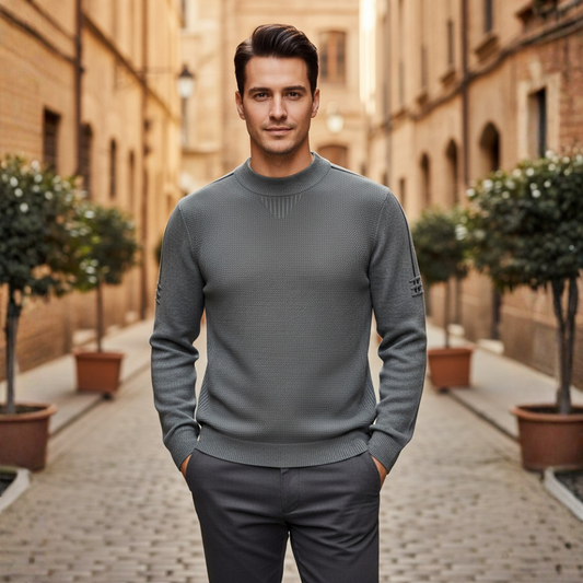 Maglione Uomo Girocollo in Materiale di Qualità