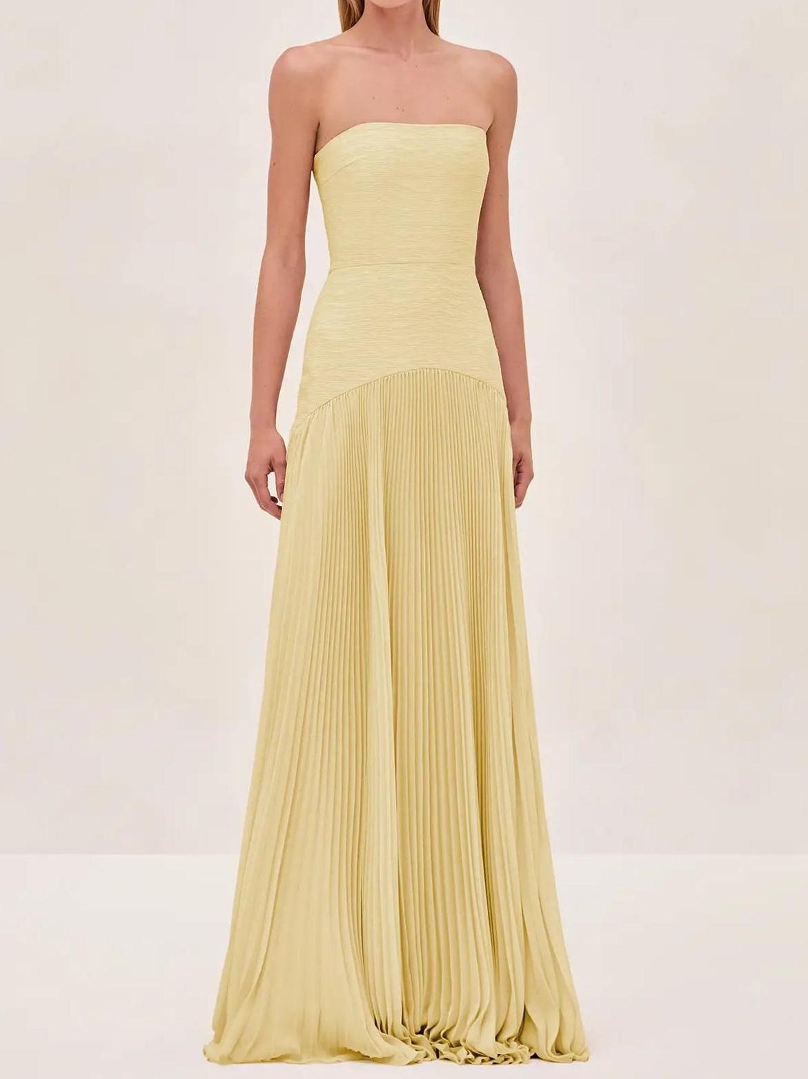 Abito Donna Maxi Smanicato Plissettato – Elegante