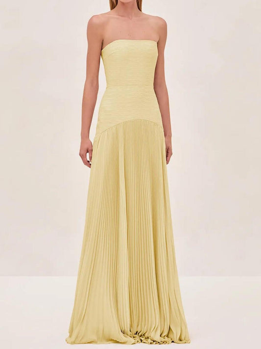 Abito Donna Maxi Smanicato Plissettato – Elegante