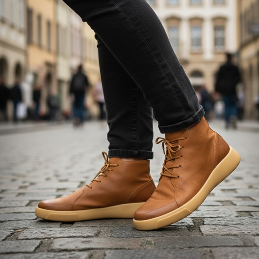 Scarpe Stringate Uomo con Suola in Gomma