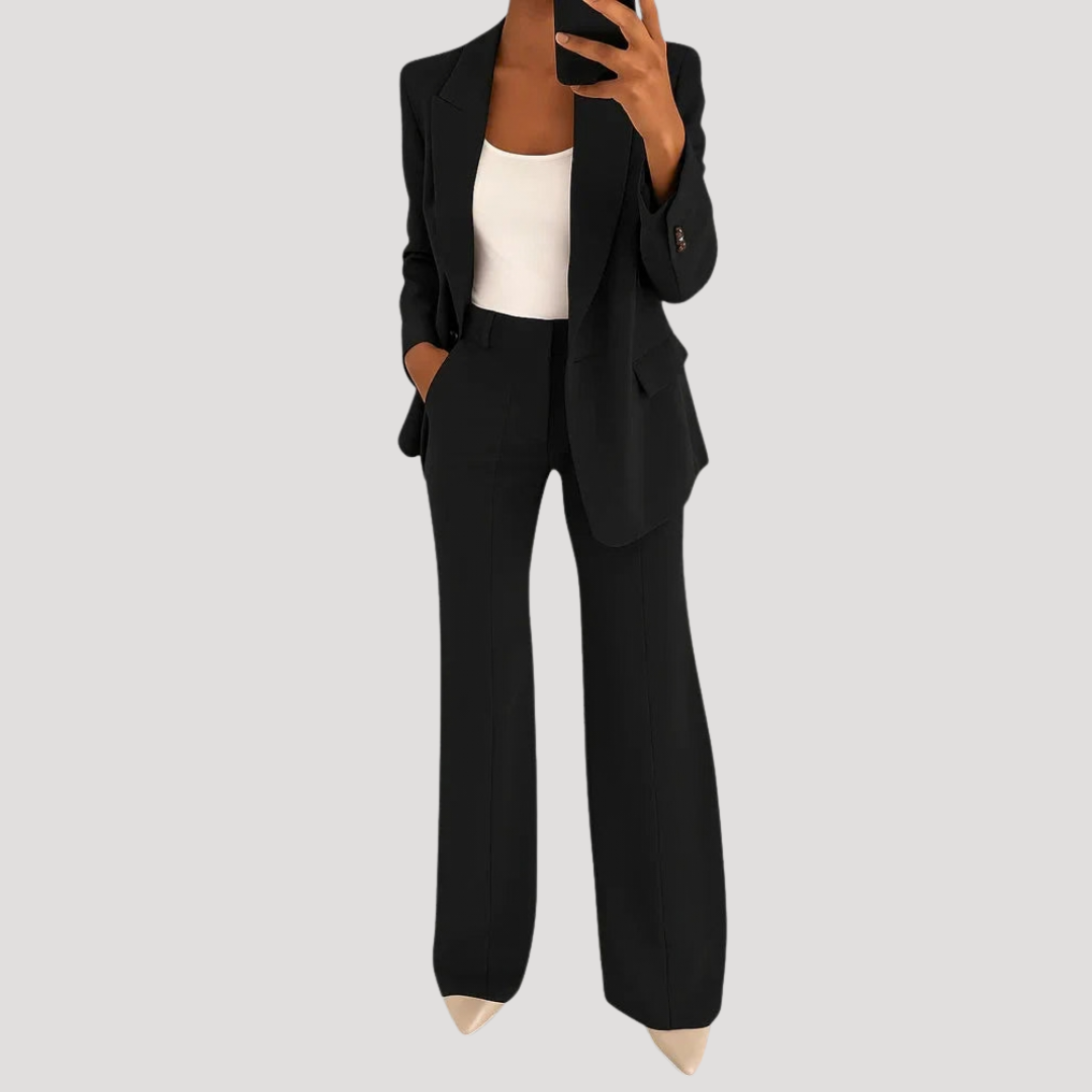 Completo Donna Smart Seta Smanicato Slim Fit con Bottoni Elegante
