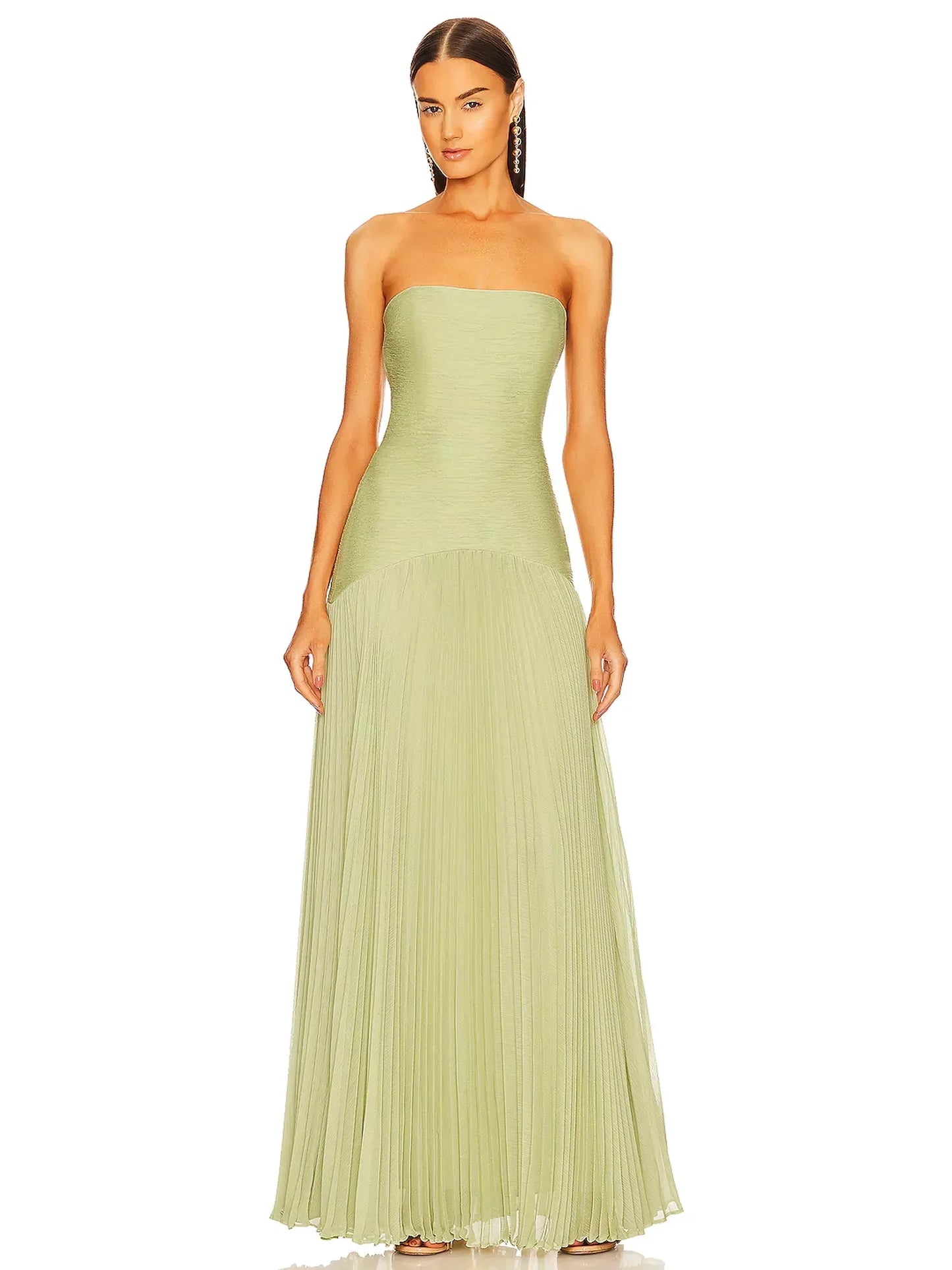 Abito Donna Maxi Smanicato Plissettato – Elegante