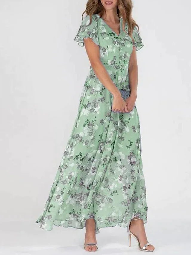 Abito Donna Velluto Smanicato Slim Fit Floreale – Elegante