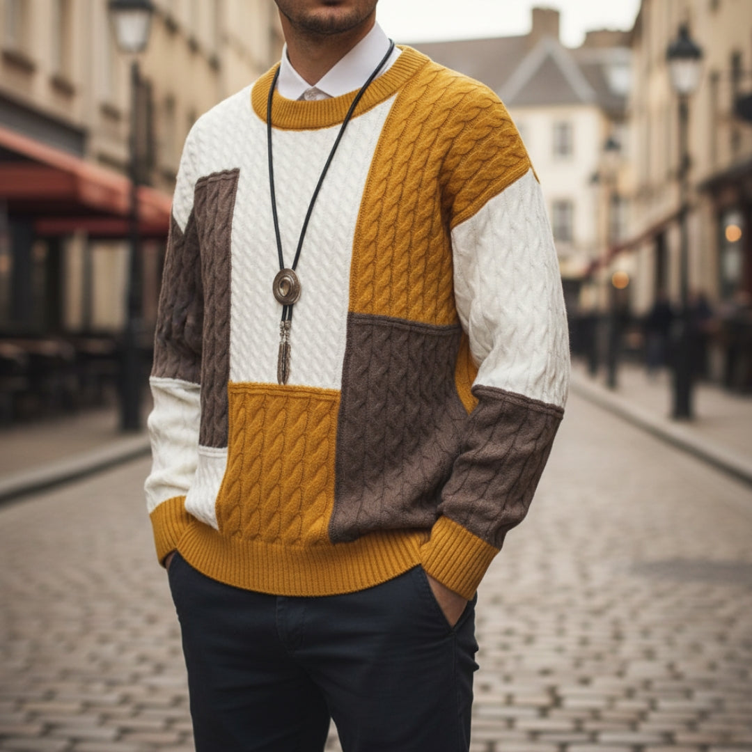 Maglione Patchwork Uomo