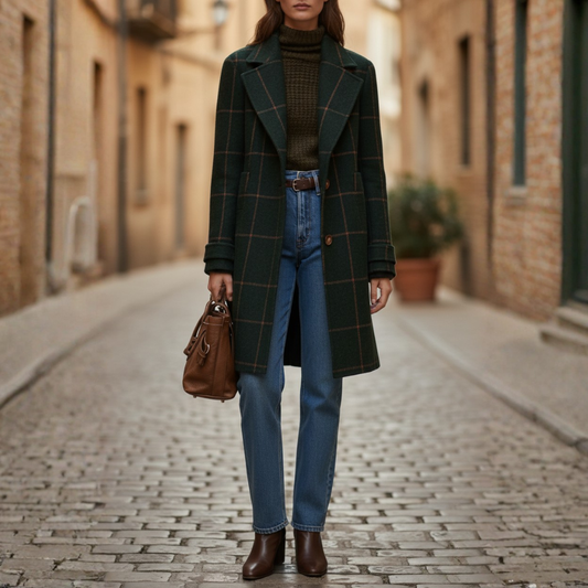 Cappotto Donna Lungo in a Quadri