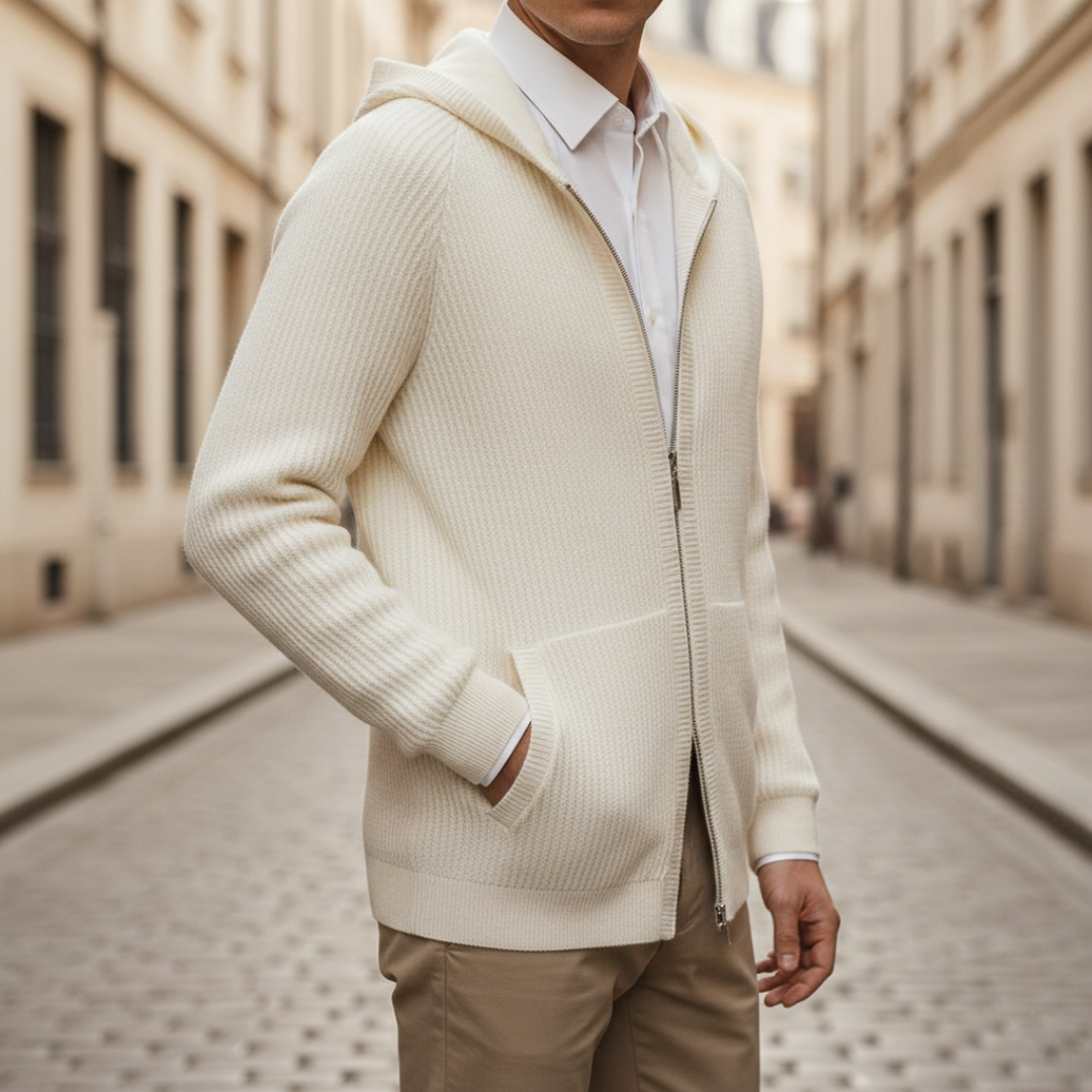Felpa Uomo con Cappuccio e Zip Integrale