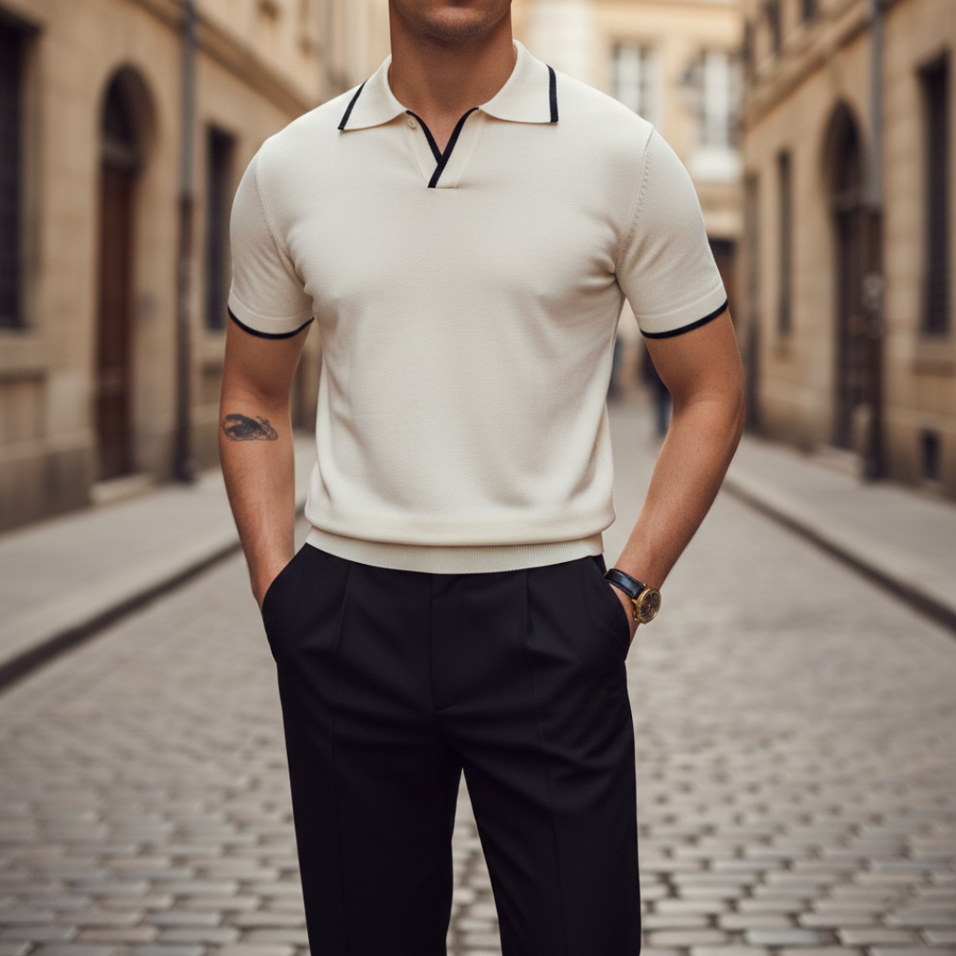 Polo Uomo Maglia Slim Fit Manica Corta