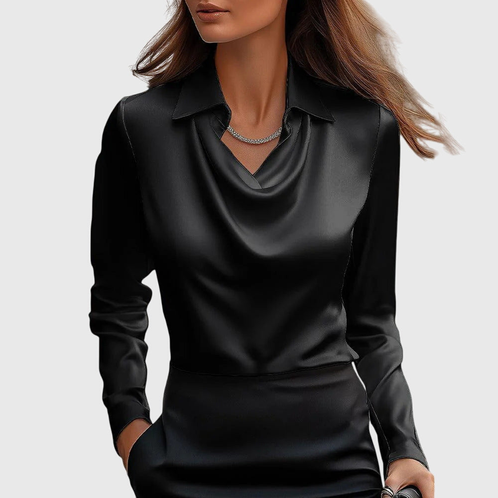 Blusa Donna Elegante Smanicata con Bottoni