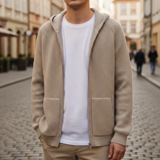 Felpa Uomo con Cappuccio e Zip Integrale
