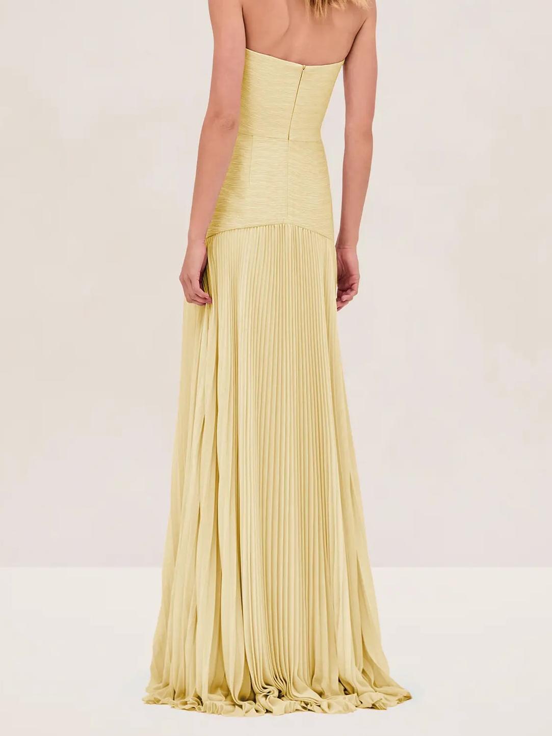 Abito Donna Maxi Smanicato Plissettato – Elegante