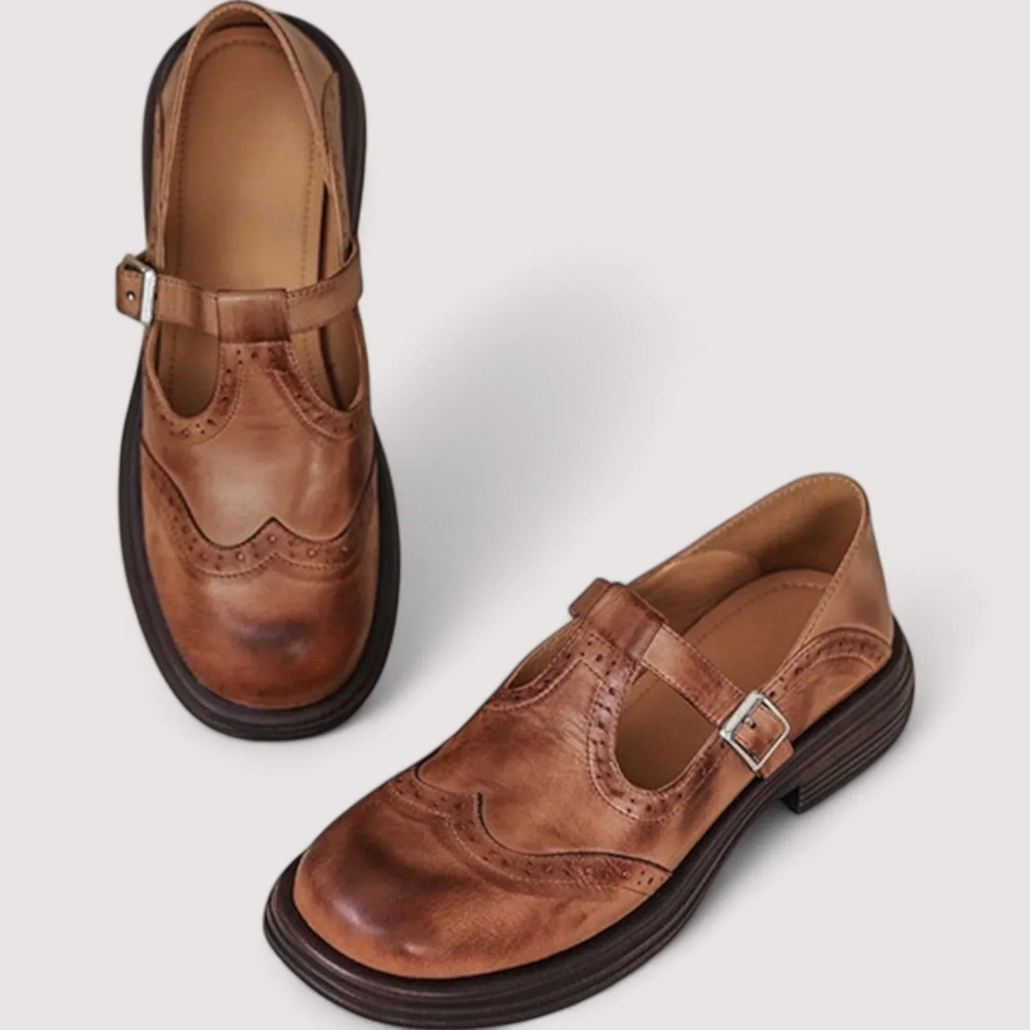 Scarpe Mary Jane Donna Ortopediche con Punta Tonda