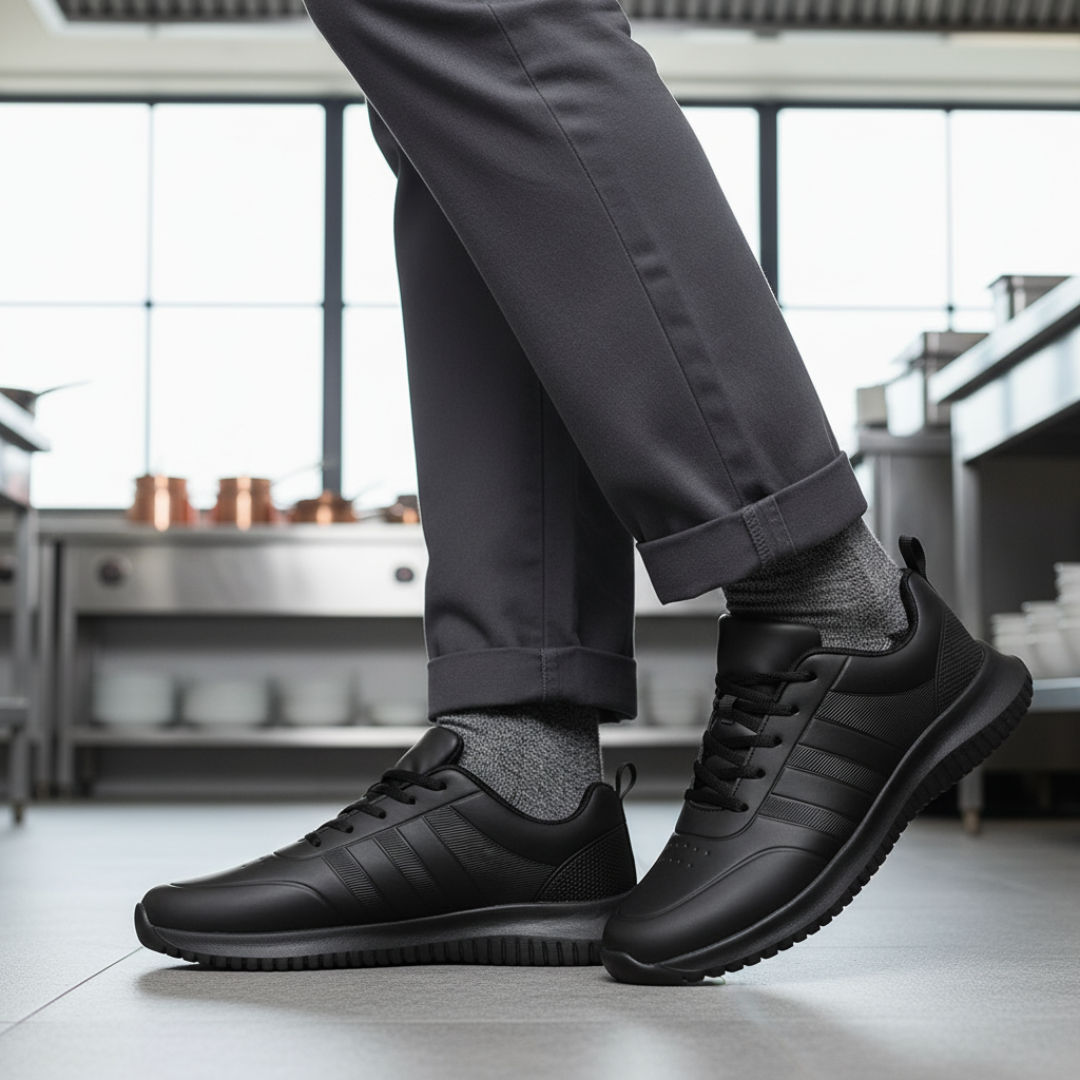Scarpe da Chef Sneakers da Lavoro Antiscivolo Oil Proof Impermeabili