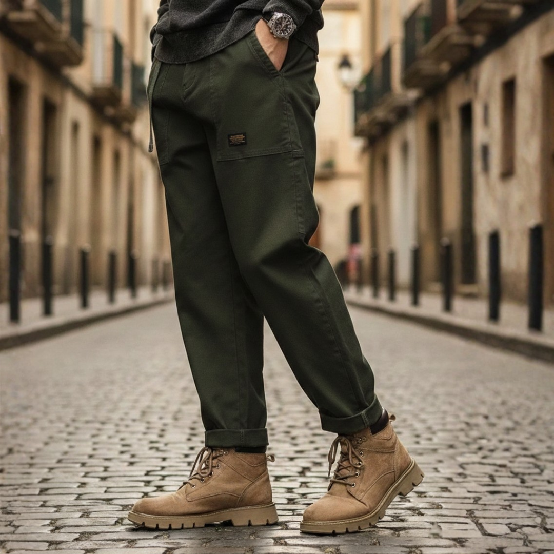 Pantaloni Cargo Uomo Gamba Dritta