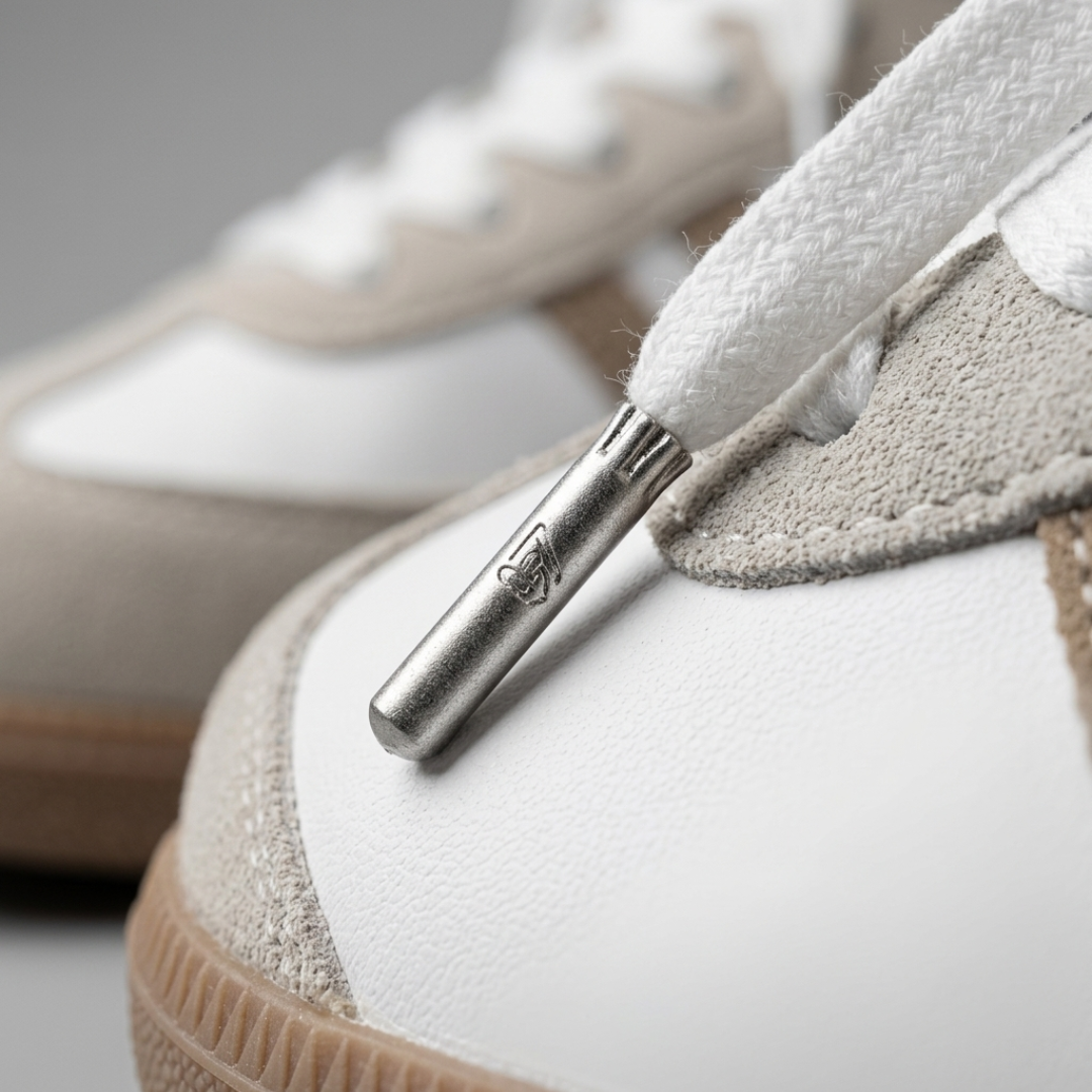 Sneakers Ortopediche Donna Basse con Lacci Suola in Gomma Bianca Beige