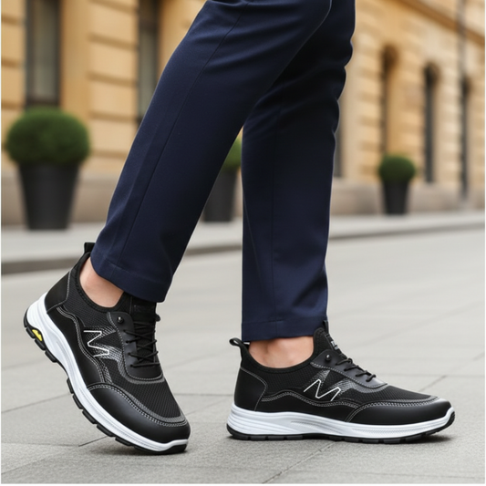 Scarpe da Running Ortopediche da Uomo in Mesh Traspirante con Suola Antiscivolo