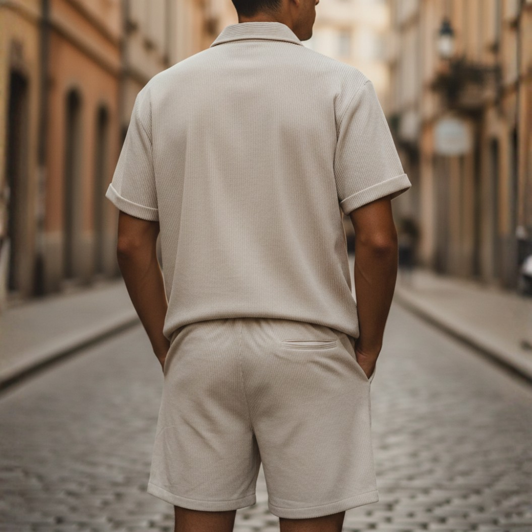 Completo Estivo Uomo Camicia e Pantaloncini Coordinati