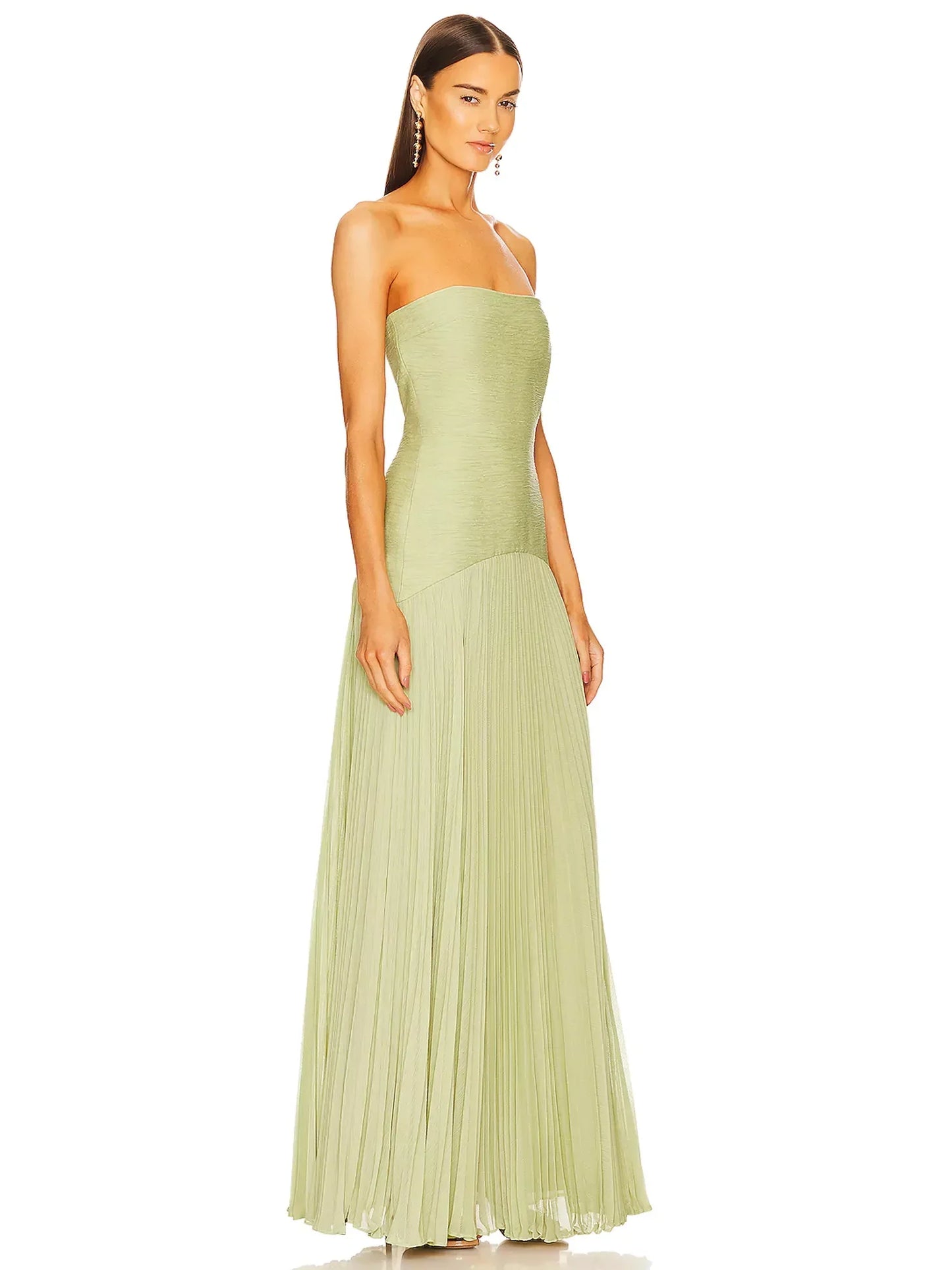 Abito Donna Maxi Smanicato Plissettato – Elegante