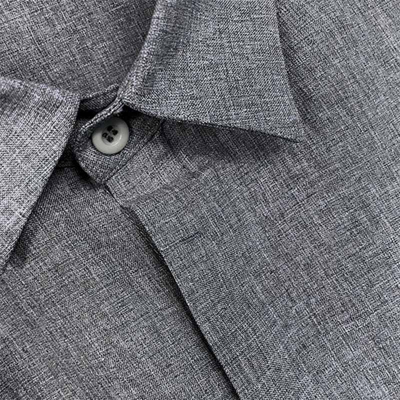 Camicia Uomo Lino Manica Corto con Bottoni – Estiva
