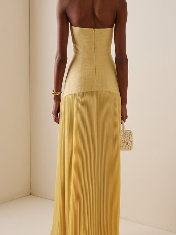 Abito Donna Maxi Smanicato Plissettato – Elegante