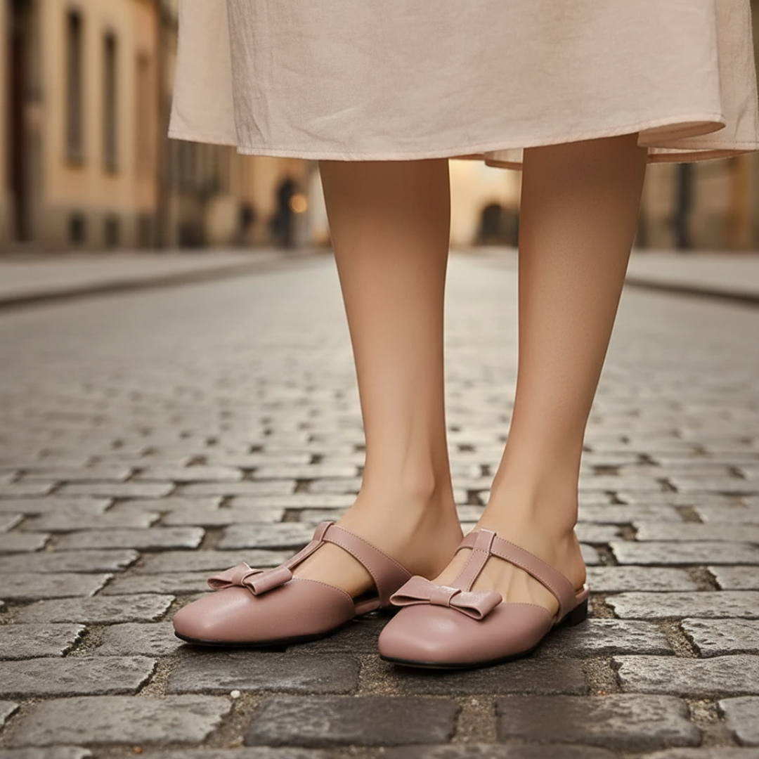 Sandali Donna in Pelle con Cinturino a T