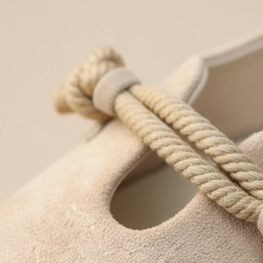 Mocassini Donna Leggeri in Tessuto con Chiusura a Cordino