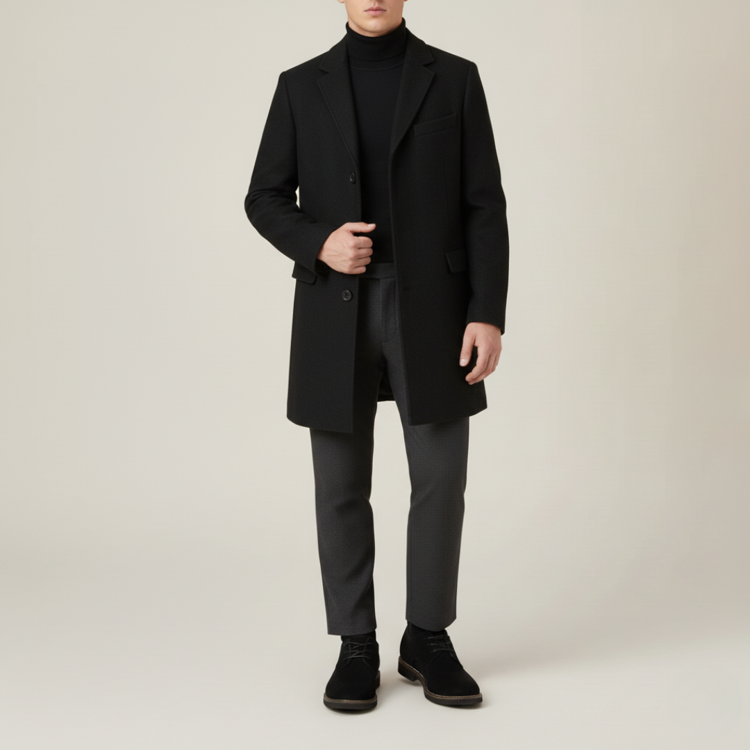 Cappotto elegante da uomo tre bottoni