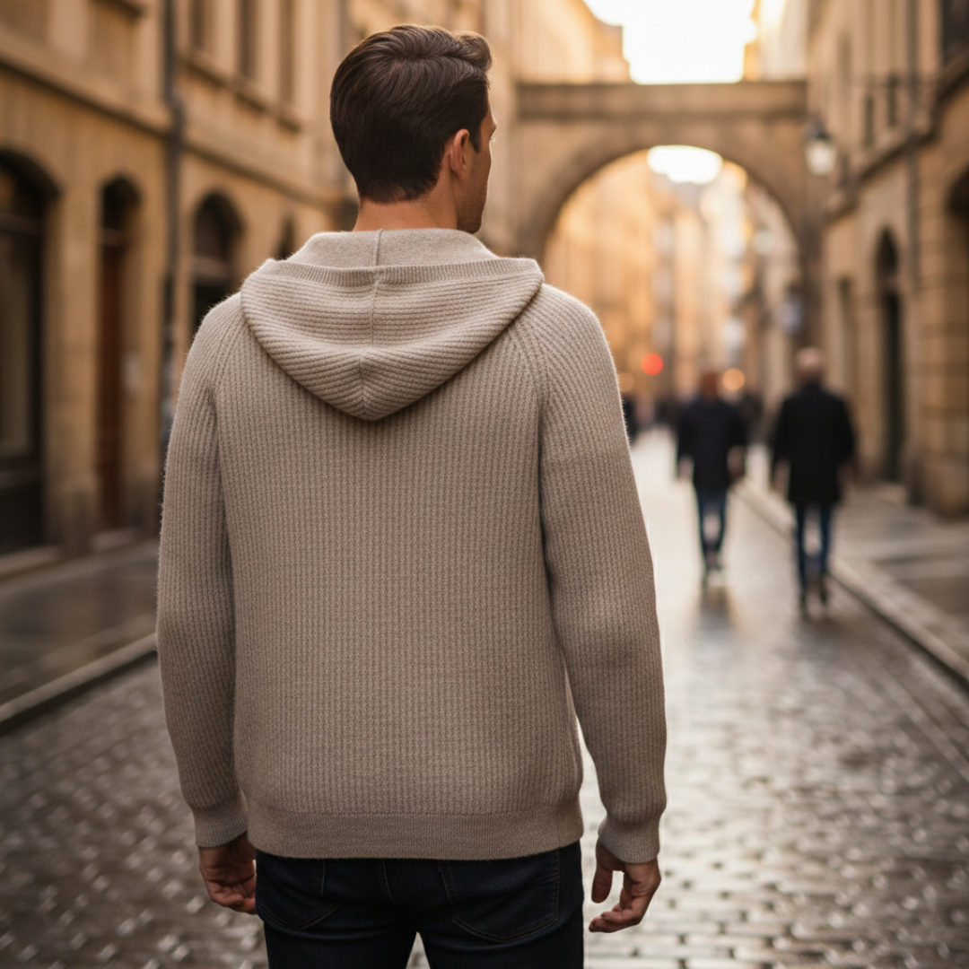 Felpa Uomo con Cappuccio e Zip Integrale