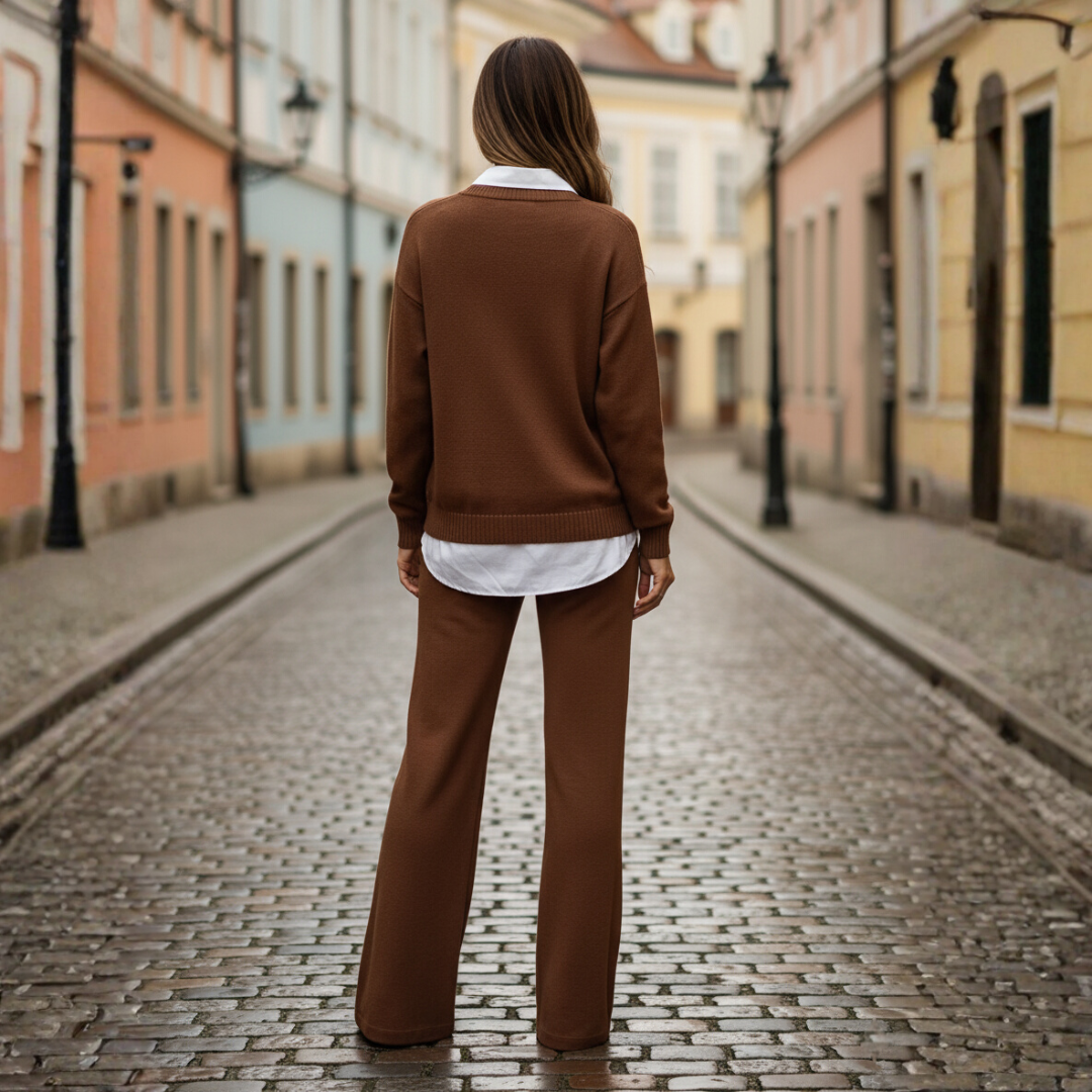 Maglione Donna con Bottoni Oro Girocollo