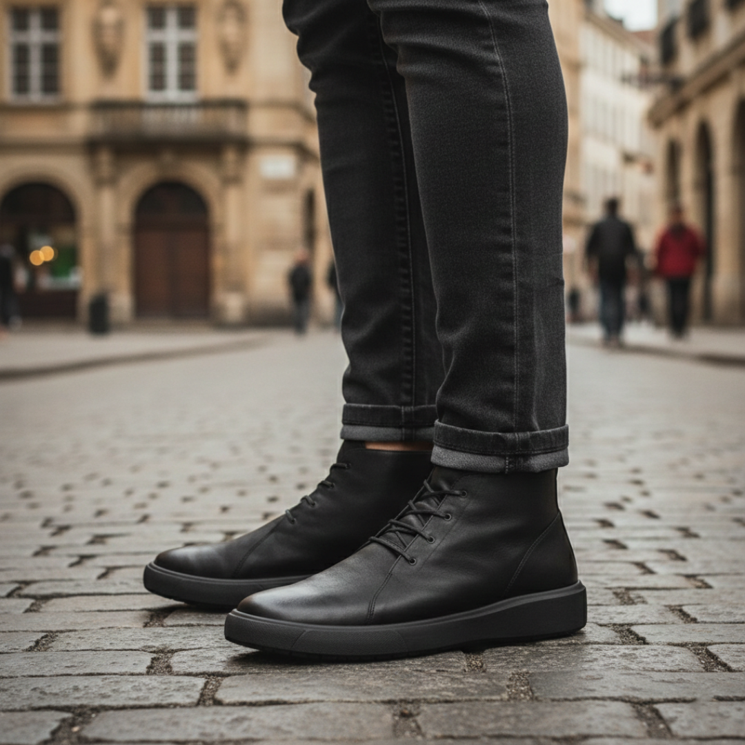 Scarpe Stringate Uomo con Suola in Gomma