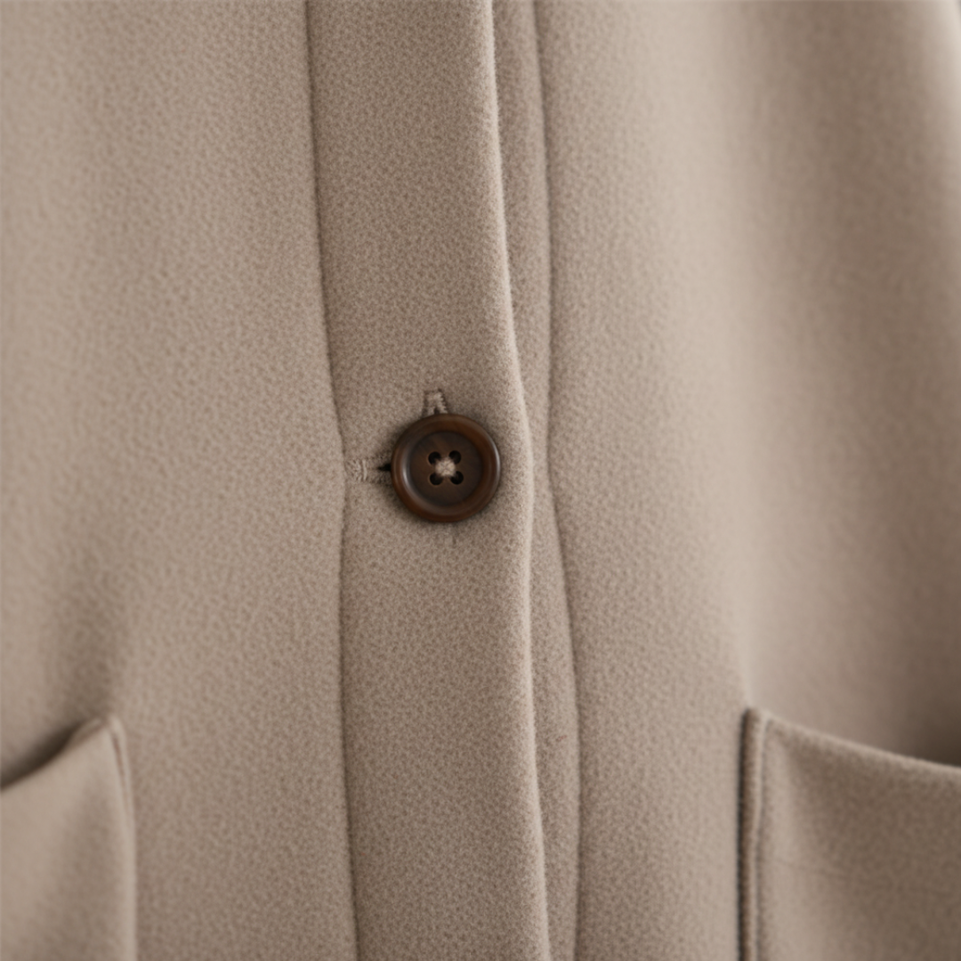 Cappotto Corto Donna in Materiale di Alta Qualità con Cappuccio e Mantella Oversize