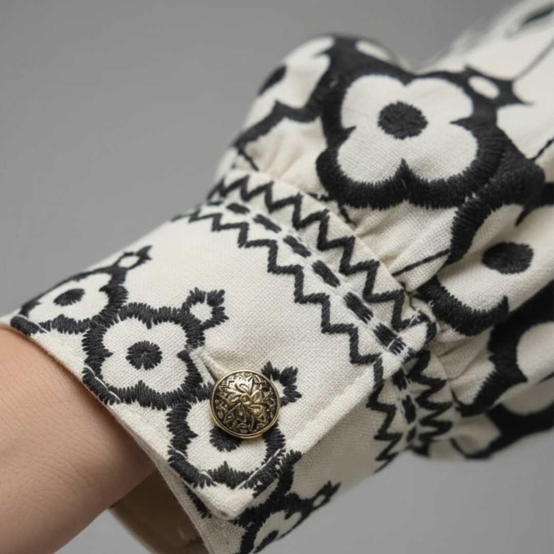 Abito Lungo Donna con Stampe e Cintura