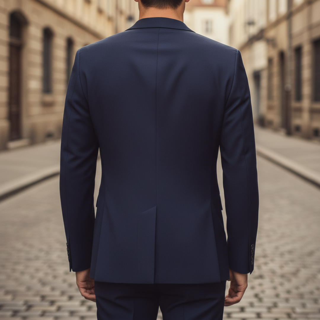 Blazer Uomo Slim Fit Scuro Monopetto